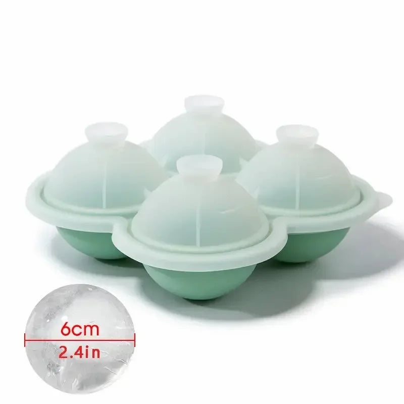 Large Silicone Ice Cube Tray - Easy-Release, Leakproof for Whiskey and Cocktails