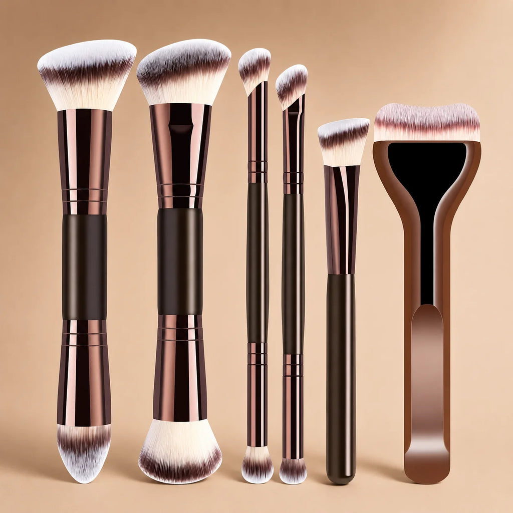 12-Piece Makeup Brush Set with Sponges for Foundation, Powder & Eyeshadow - Versatile & High-Quality