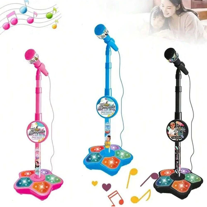 Kids Microphone Stand Toy for Children’s Karaoke & Pretend Play - Portable & Durable