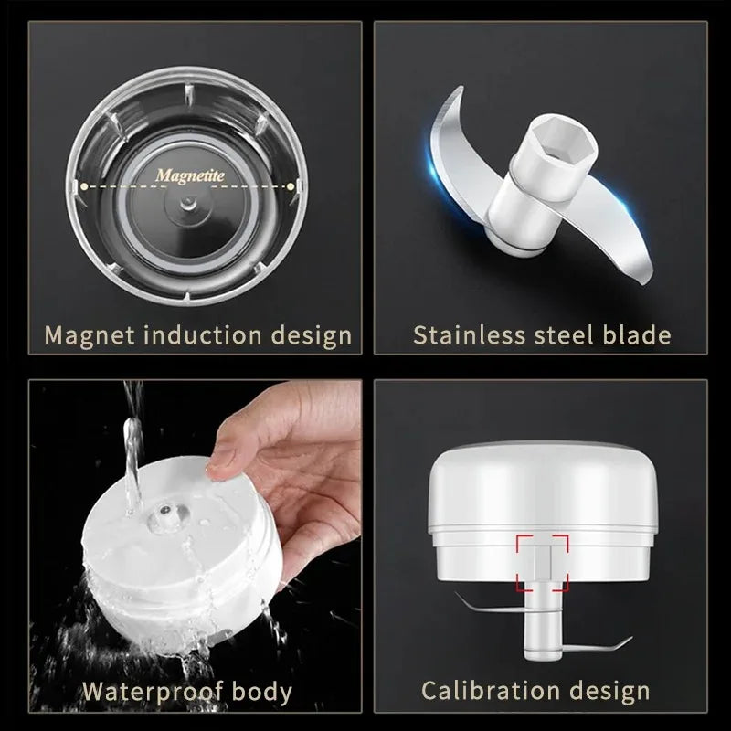 Electric Garlic Chopper 100/250ML Mini Food Processor Vegetable Grinder