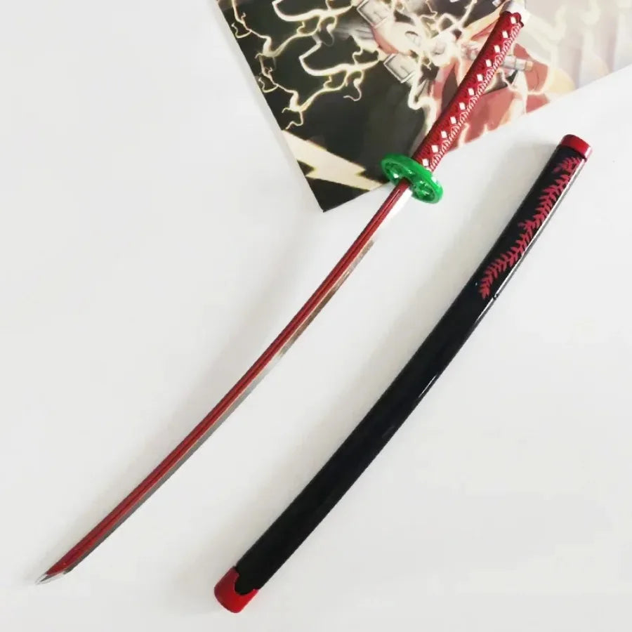 10-Inch Metal Samurai Sword Figure - Collectible Japanese Katana Decor