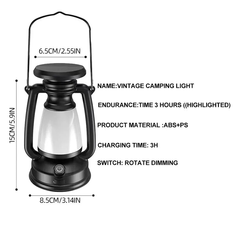 Horse LED Table Lamp - Retro Charging Decor for Home & Outdoor Use