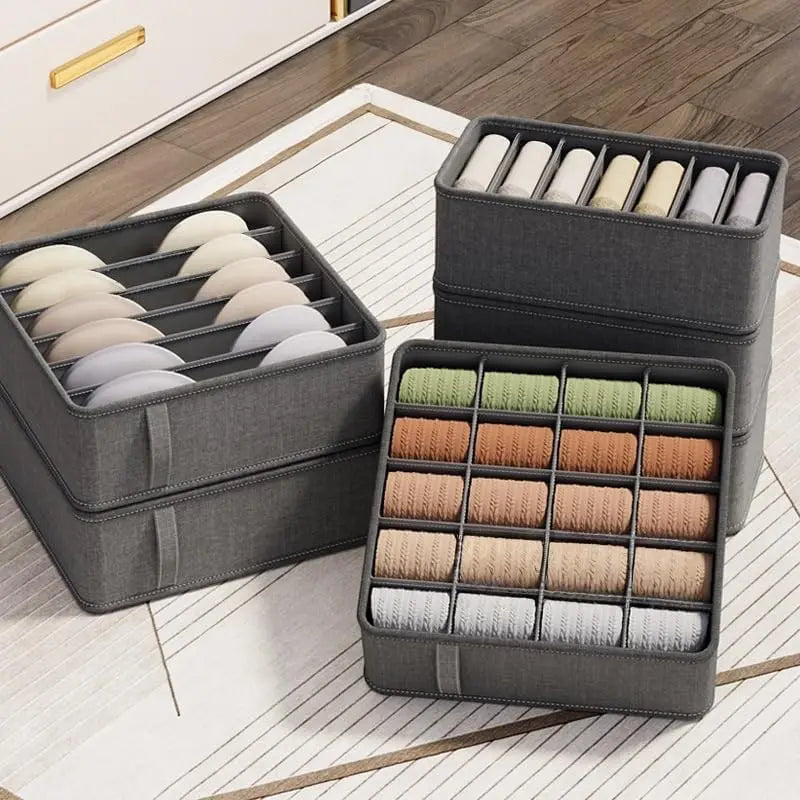Foldable Underwear and Closet Organizer Storage Box - Multi-Color