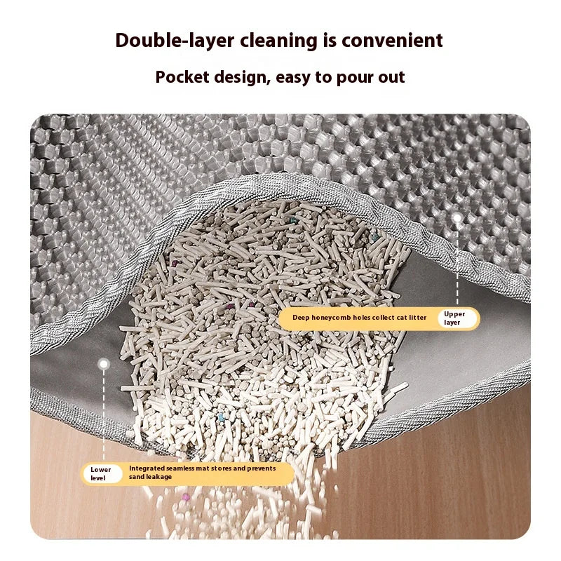 Large Cat Litter Box Mat with Non-Slip Waterproof Eco-Friendly Design