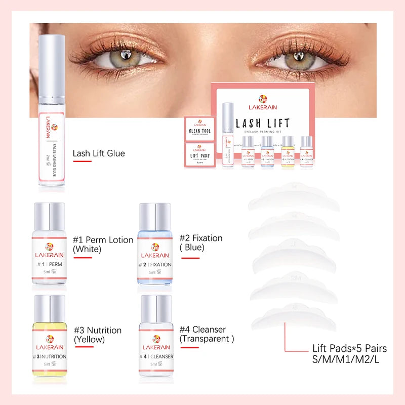 Eyelash Perming Kit for Lash Lift & Curling - Semi-Permanent Lash Enhancer