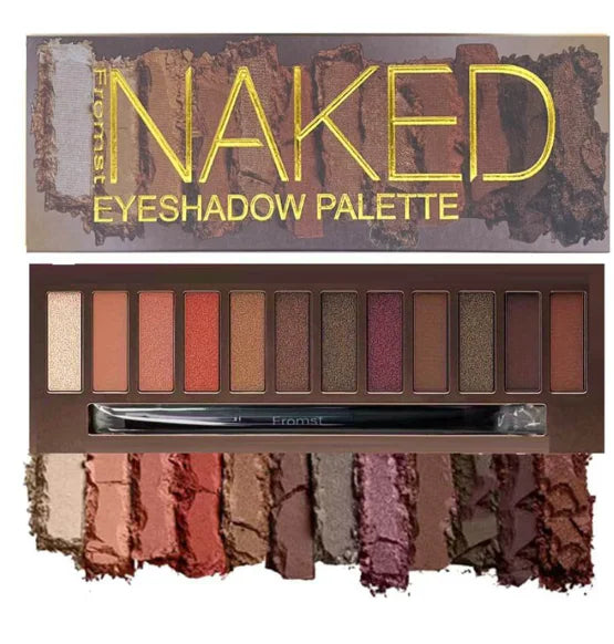12-Color Eyeshadow Palette with Mirror - Long-Lasting Waterproof Makeup Set