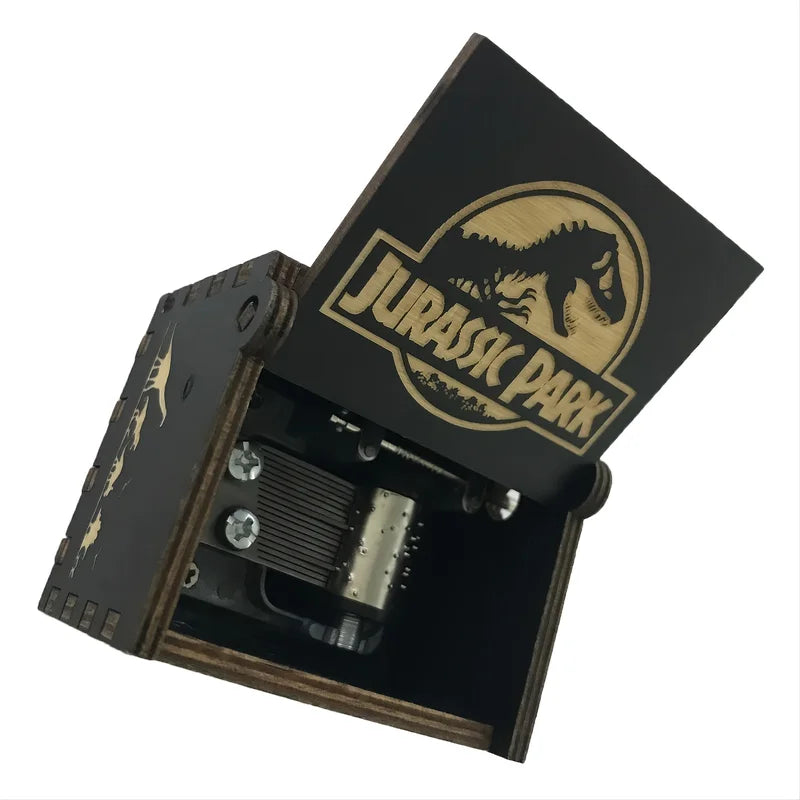 Wooden Music Box Car Style Hand Crank Antique Birthday Christmas Gift Decor