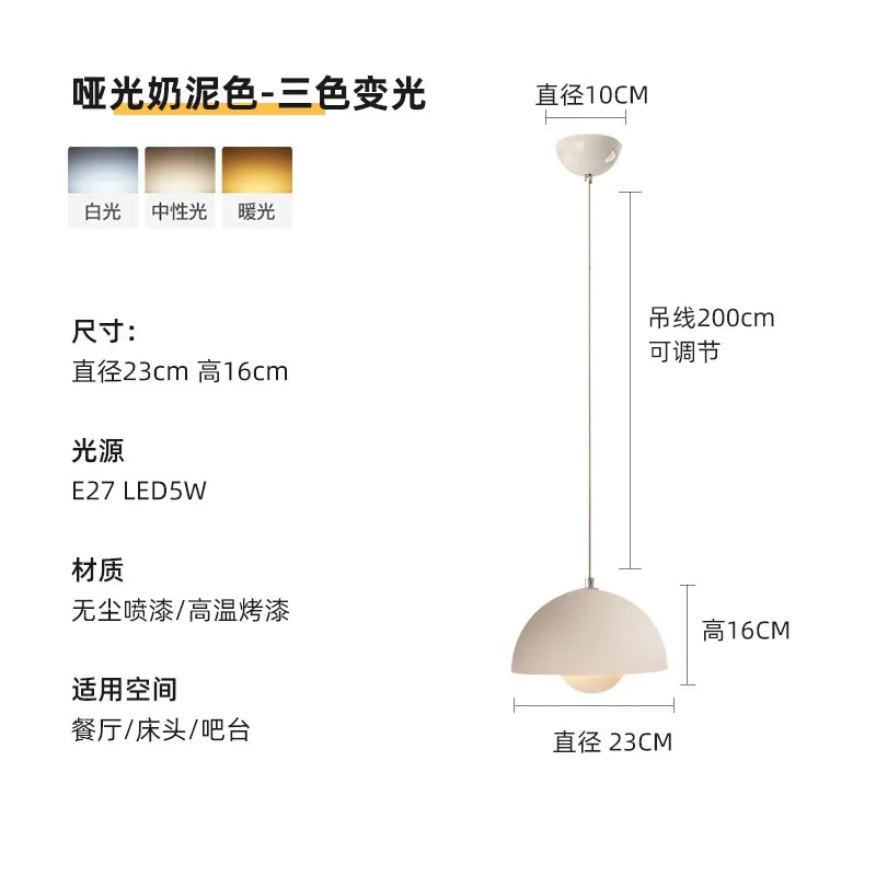 Modern Bedroom Bedside Chandelier - Creative Small Pendant Light - Multiple Colors