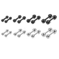 Stainless Steel Ear Piercing Stud Set - 4-16 Pairs 3-6mm Men Women Jewelry