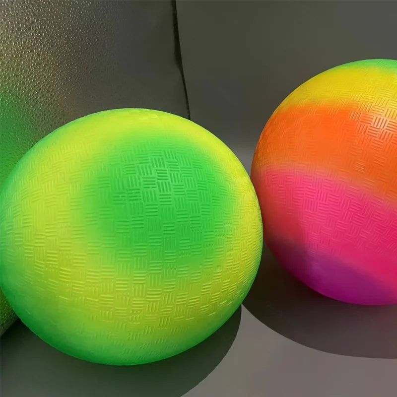 Rainbow Playground Ball for Dodgeball Handball and Party Games - Indoor & Outdoor Use
