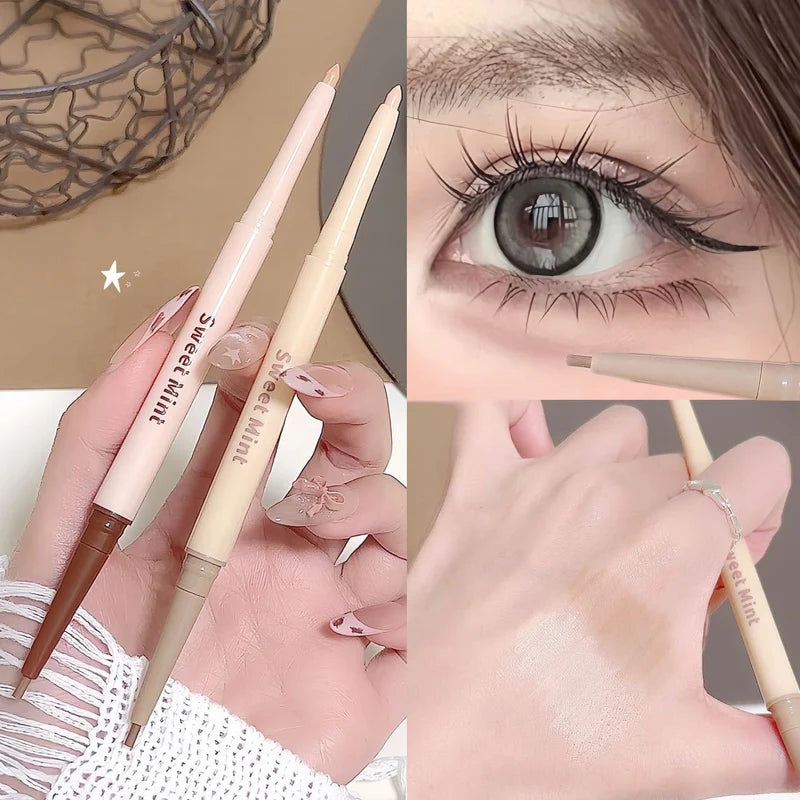 Double Head Eyeliner Pen Waterproof Natural Makeup 2-in-1 Brightening & Bronzers