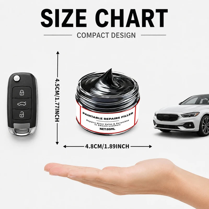 Car Interior Gloss Restoration Wax for Plastic and Black Surfaces - Removes Scratches