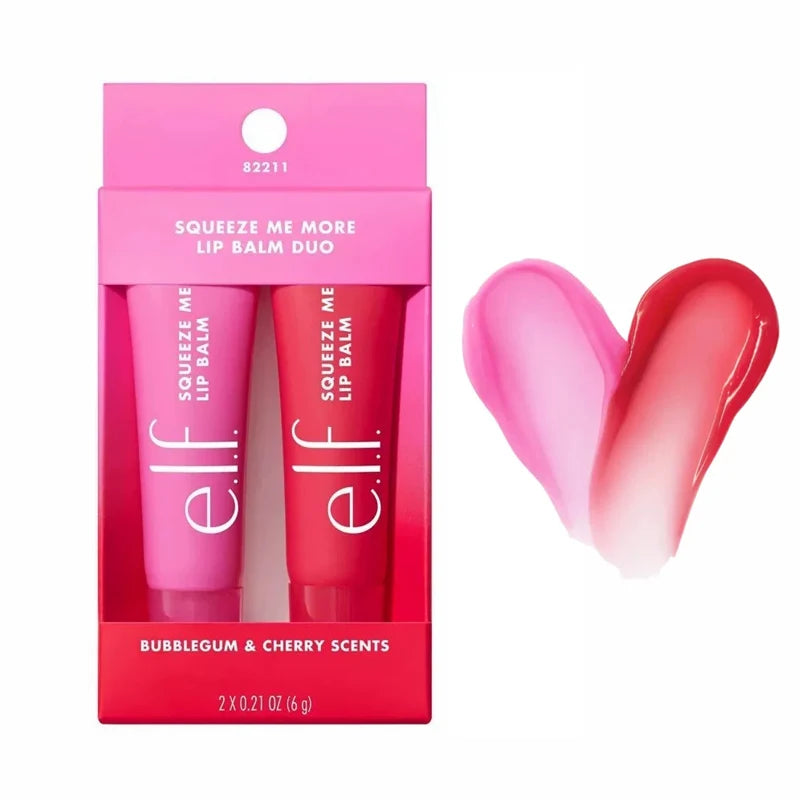 Moisturizing Lip Gloss Set with Fruit Flavors - Mango & Watermelon, Exfoliates Dead Skin, Makeup Gift