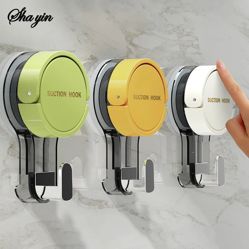 Strong Vacuum Suction Hooks No-Drill Adhesive for Bathroom Kitchen Door
