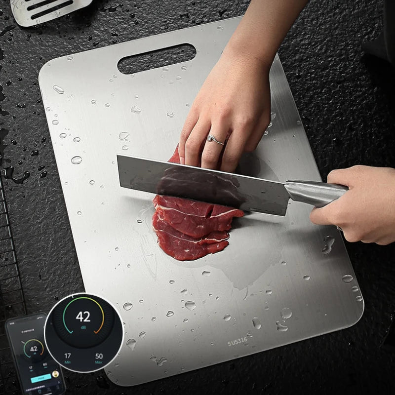 Stainless Steel Cutting Board Antibacterial Kitchen Chopping & Dough Board