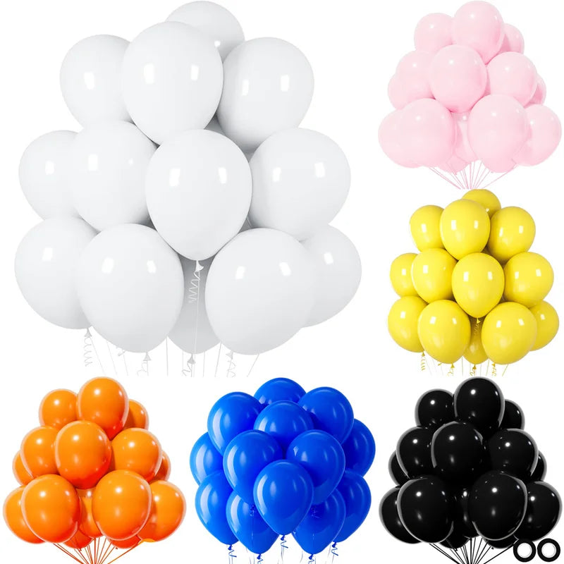12-Inch Latex Balloons Pack for Weddings Birthdays & Celebrations - 5-100pcs