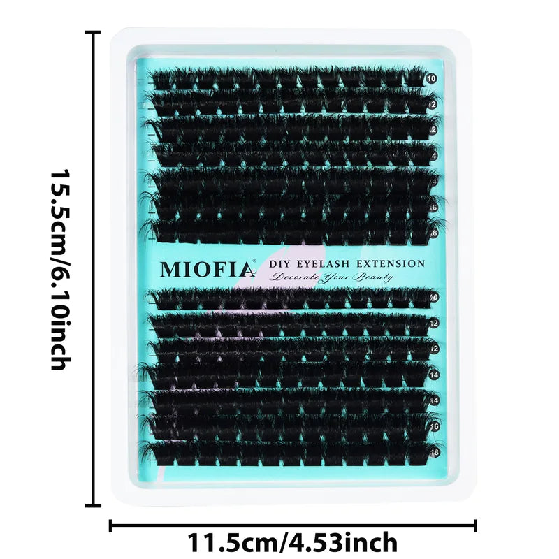 False Eyelash Clusters 5D Fluffy Individual Lashes DIY Extensions Thick 10-18mm