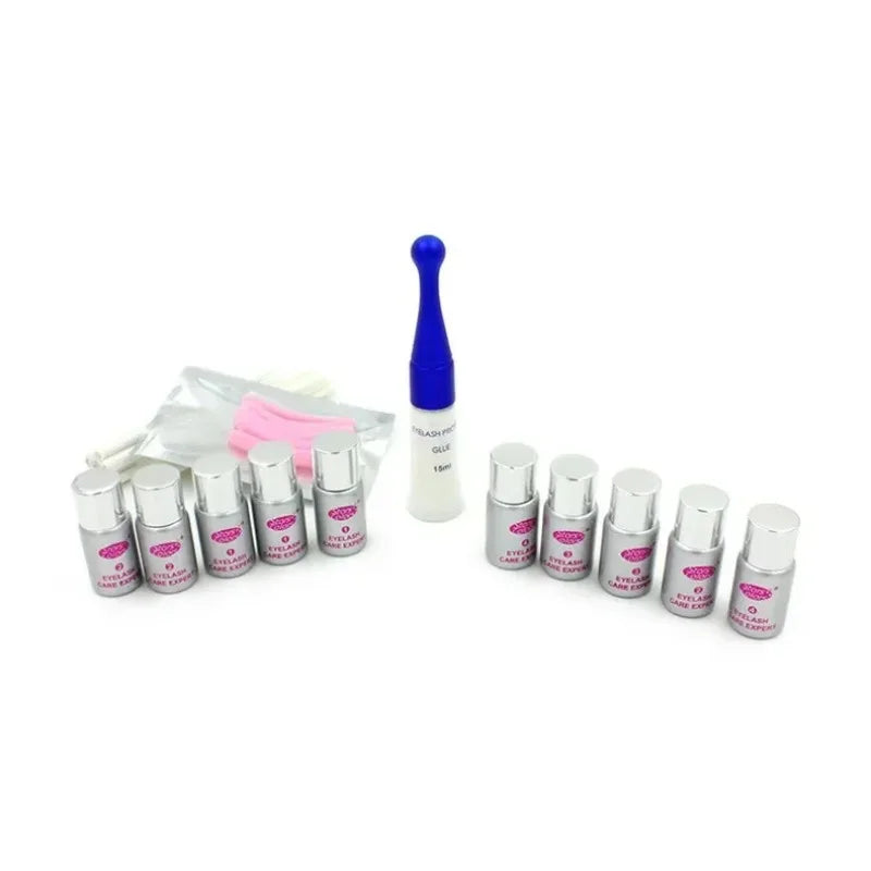 Eyelash Perm Kit with Curling Lotion & Nourishing Solution - Long-Lasting Curl