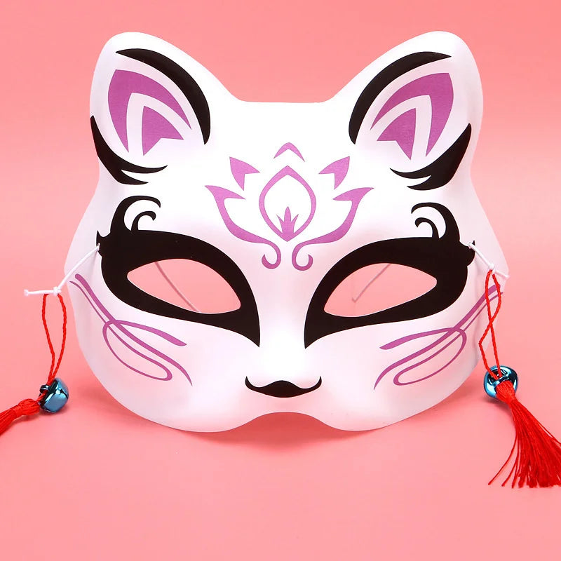 Japanese Fox Mask Half Face Cosplay Mask for Halloween Party Festival