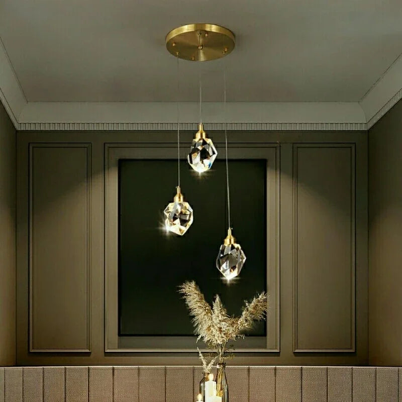 Modern Crystal LED Pendant Chandelier for Living Room Kitchen Bedroom Home Decoration