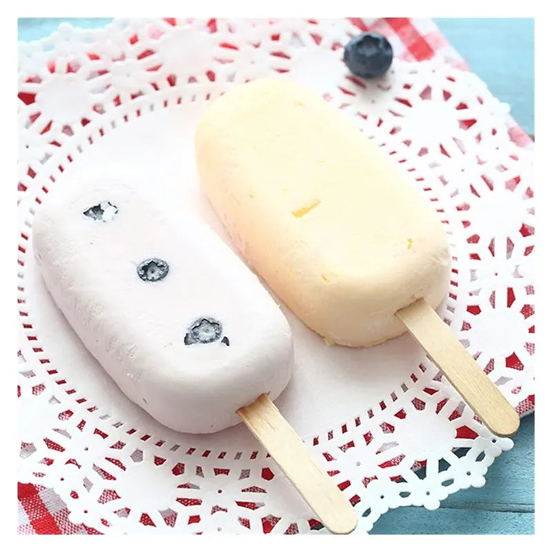 Silicone Ice Pop Molds for Frozen Treats - DIY Fruit Juice & Yogurt Popsicle Maker