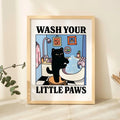 Black Cat Wall Art Canvas Print for Home Decor - Living Room Bedroom