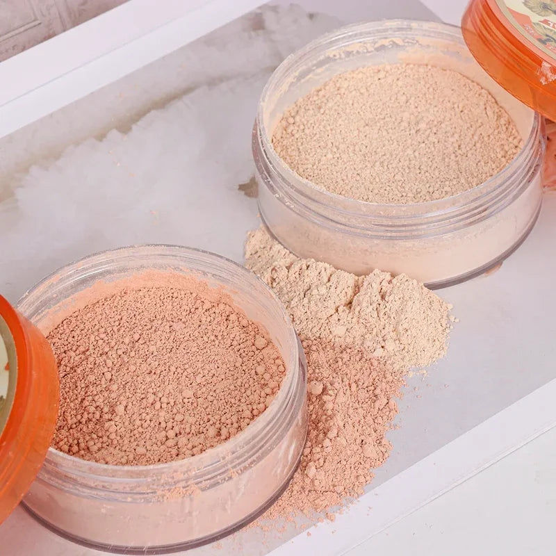 Waterproof Mineral Face Powder Oil Control Translucent Setting Powder High Coverage Makeup Fixer for Women