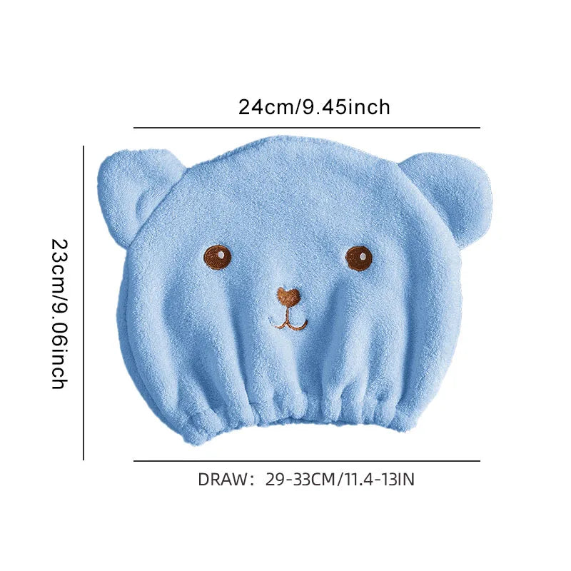 Dry Hair Cap for Women Microfiber Shower Towel - Soft Absorbent Quick-Drying