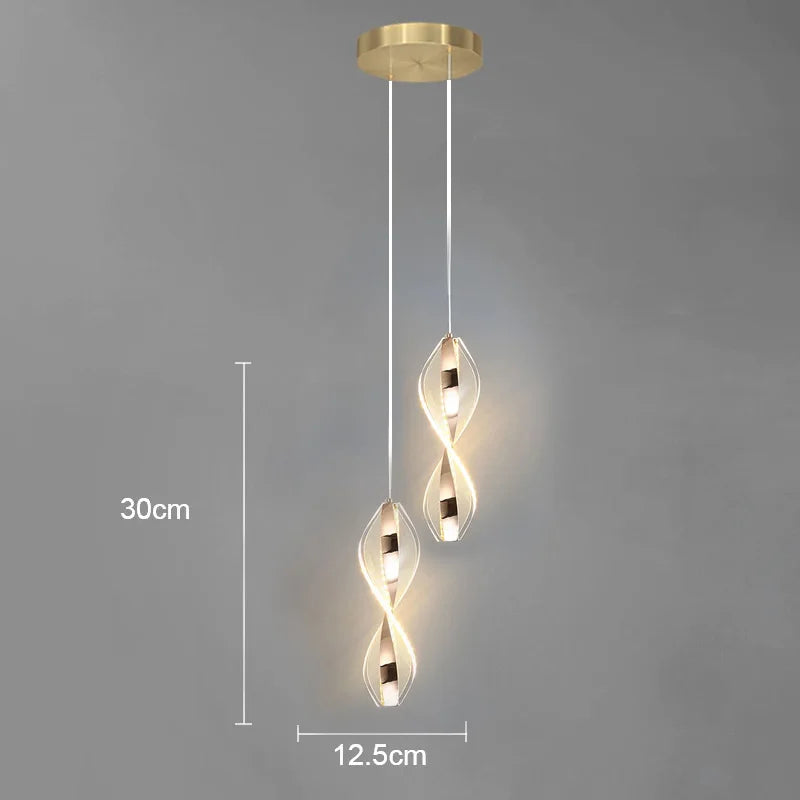 Modern Acrylic Geometric Pendant Light for Living Room Bedroom Kitchen Hanging Lamp