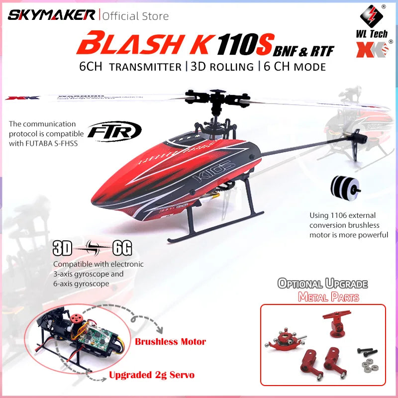 RC Helicopter 6CH 3D 6G System Brushless Motor Quadcopter Drone Toys for Kids