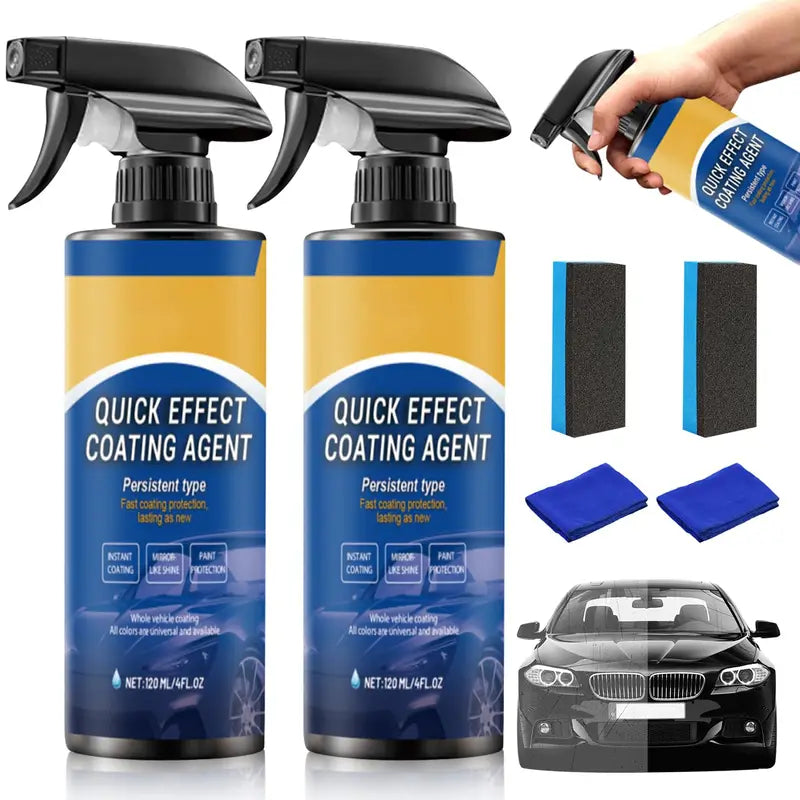 Car Coating Spray 1/2pcs Waterless Quick Wax Scratch Remover Protectant