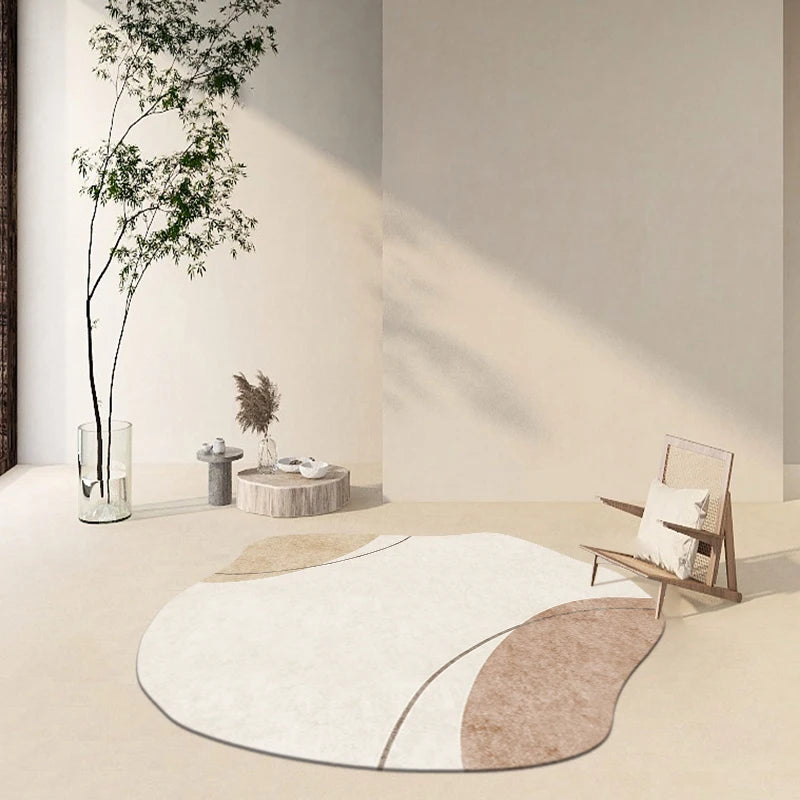 Large Modern Irregular Living Room Carpet - Decorative Rug for Bedroom & Winter Flooring