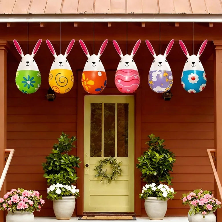 Inflatable Easter Bunny Egg Yard Decoration - Spring Festive Outdoor Toy