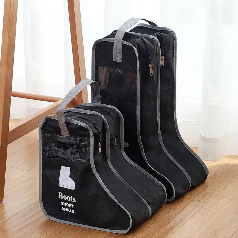 Long Shoe Storage Bags Organizer for Boots Dustproof Travel Zipper Pouch