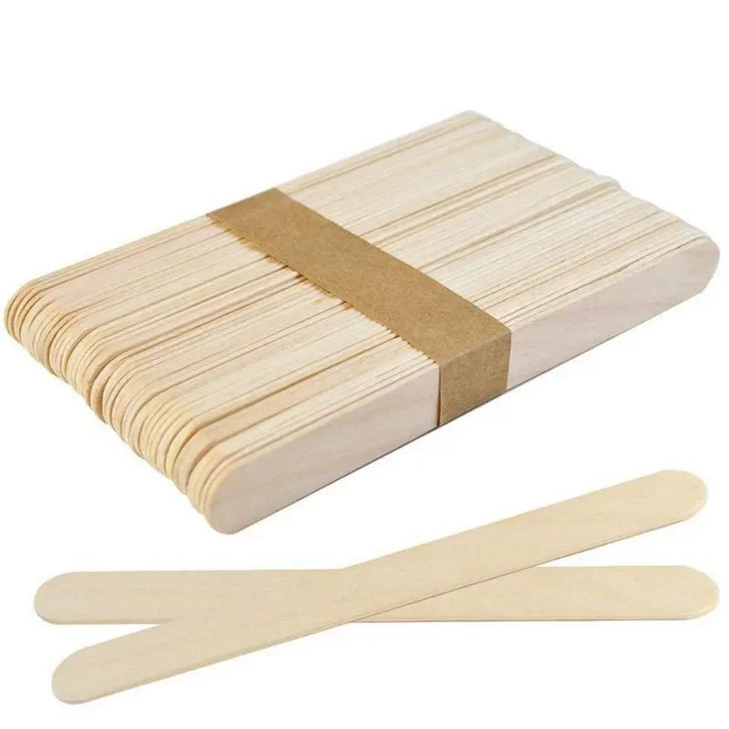 Disposable Wax Applicator Sticks 100PCS for Hair Removal & Eyebrow Waxing