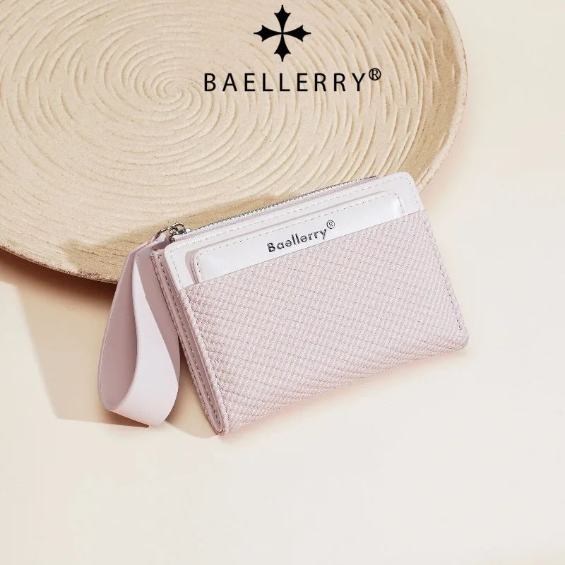 Zipper Wallet for Women - Multi-Slot Bifold Coin & Card Purse - Short Wallet