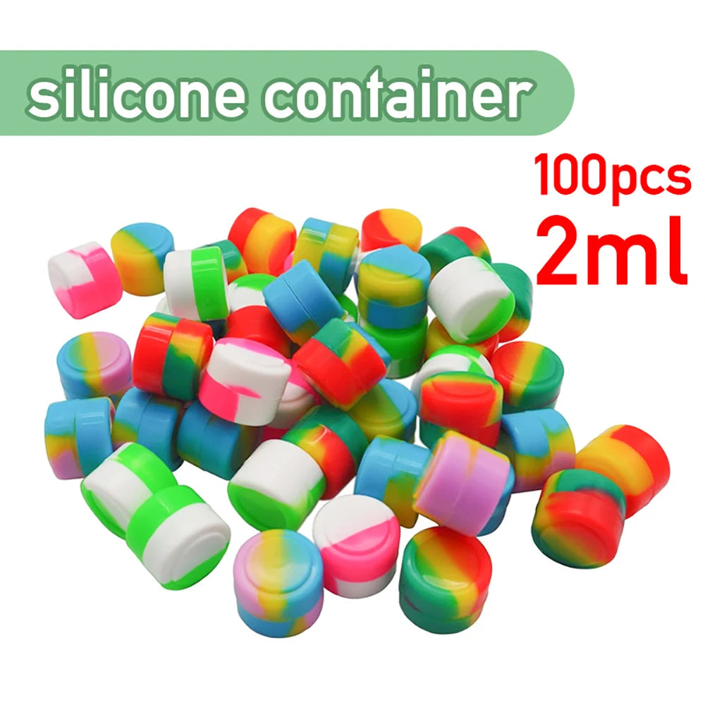 Mini Silicone Storage Containers 2ml - Non-Stick Travel Jars for Creams & Ointments