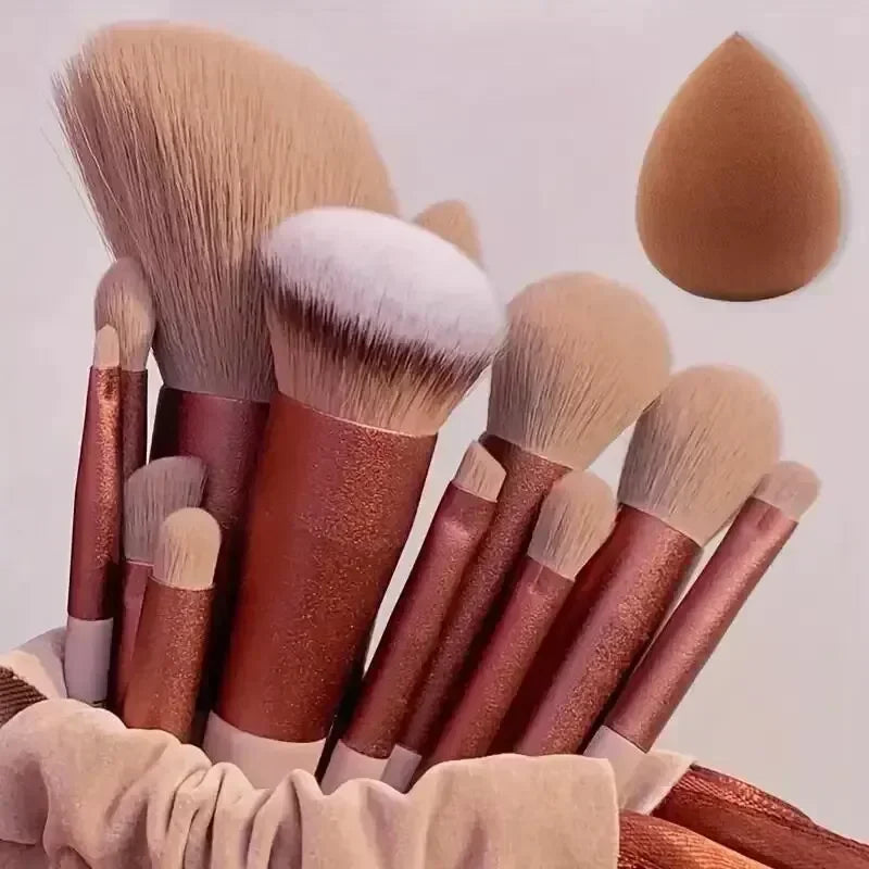 Professional Makeup Brush Set with Soft Fluffy Brushes for Face & Eyes - Cosmetic Tools