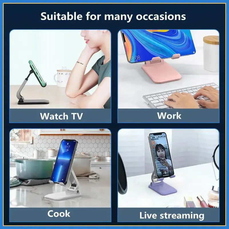 Foldable Desktop Mobile Phone & Tablet Stand Support Holder Bracket