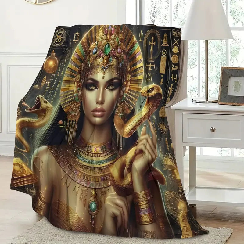 Snake Print Blanket - Portable Throw for Bed, Travel, Camping & Living Room