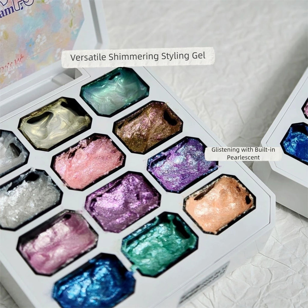 Non-Wipe 3D Aurora Nail Gel for Manicure - Texture Styling & Highlight
