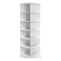 6-Tier Spinning Shoe Organizer - 360° Rotating Rack Holds 24 Pairs with Dust Cover