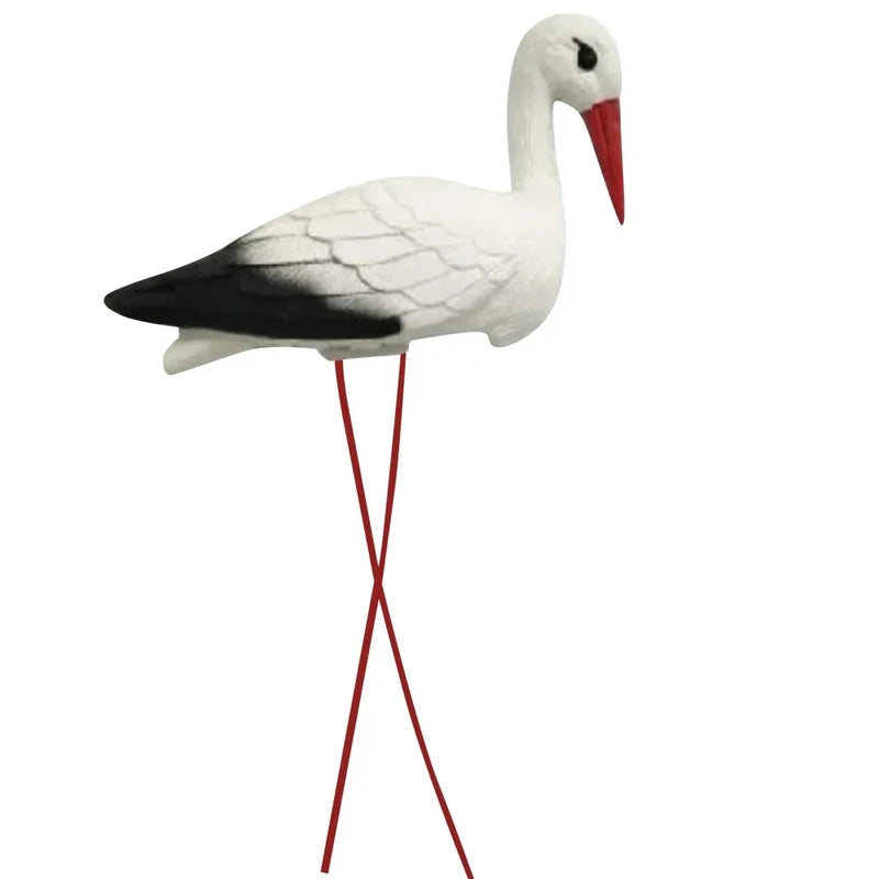 Outdoor Garden Crane Decoration - Weatherproof Bird Figurine for Landscaping & Pond Features