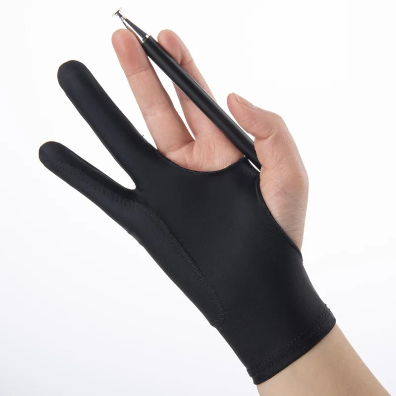 Two-Finger Touch Screen Gloves for Digital Drawing and Tablet Use - Anti-fouling Art Gloves