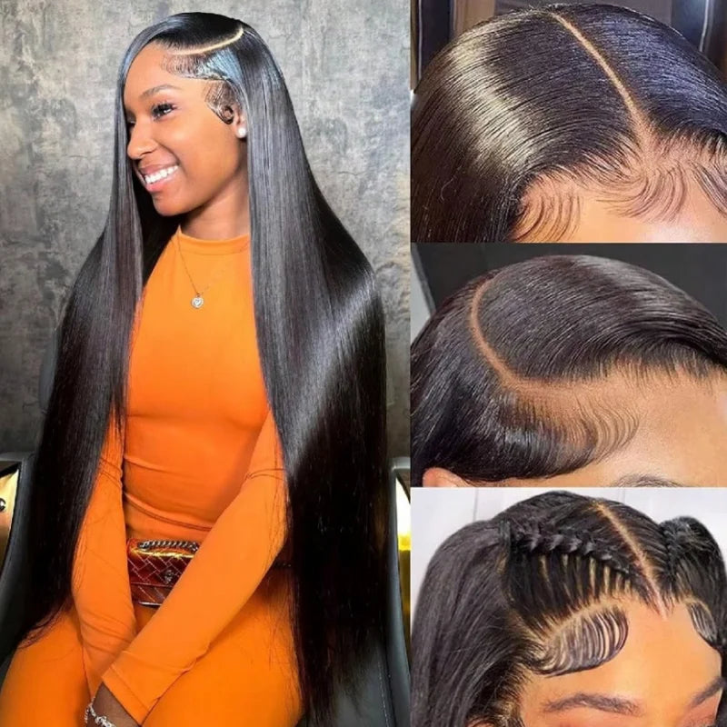 40 Inch Human Hair Wigs for Women - Lace Front, Remy Brazilian Straight Hair