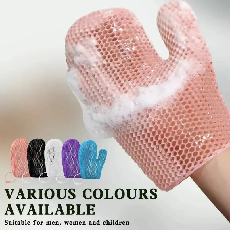 Honeycomb TPU Exfoliating Shower Glove - Quick-Drying Body Scrubber Sponge