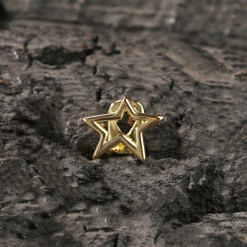 Halloween Irregular Hollow Pentagram Star Teeth Grillz Hip Hop Jewelry for Men Women