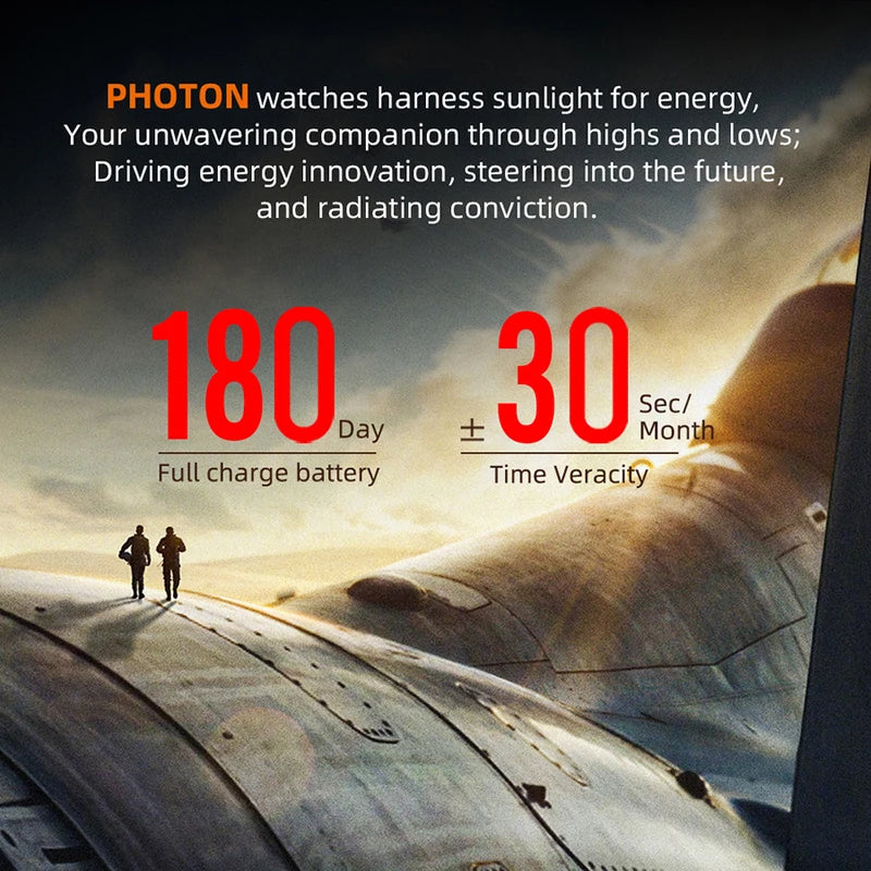 Men's Solar-Powered Digital Military Watch Waterproof 50M Sport Wristwatch