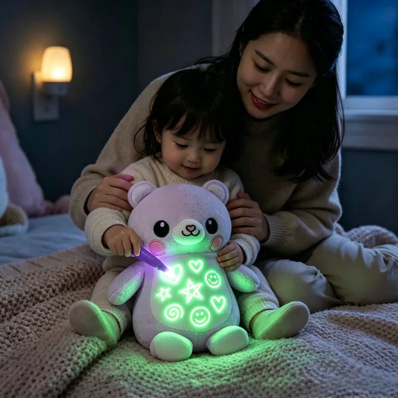 Glow-in-The-Dark Plush Doll Toy - Light Painting Educational Stress Relief Gift