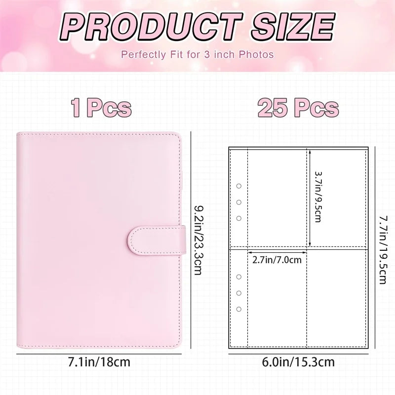 25pcs Photo Card Binder Pages A5 Photo Album Collectible Card Storage